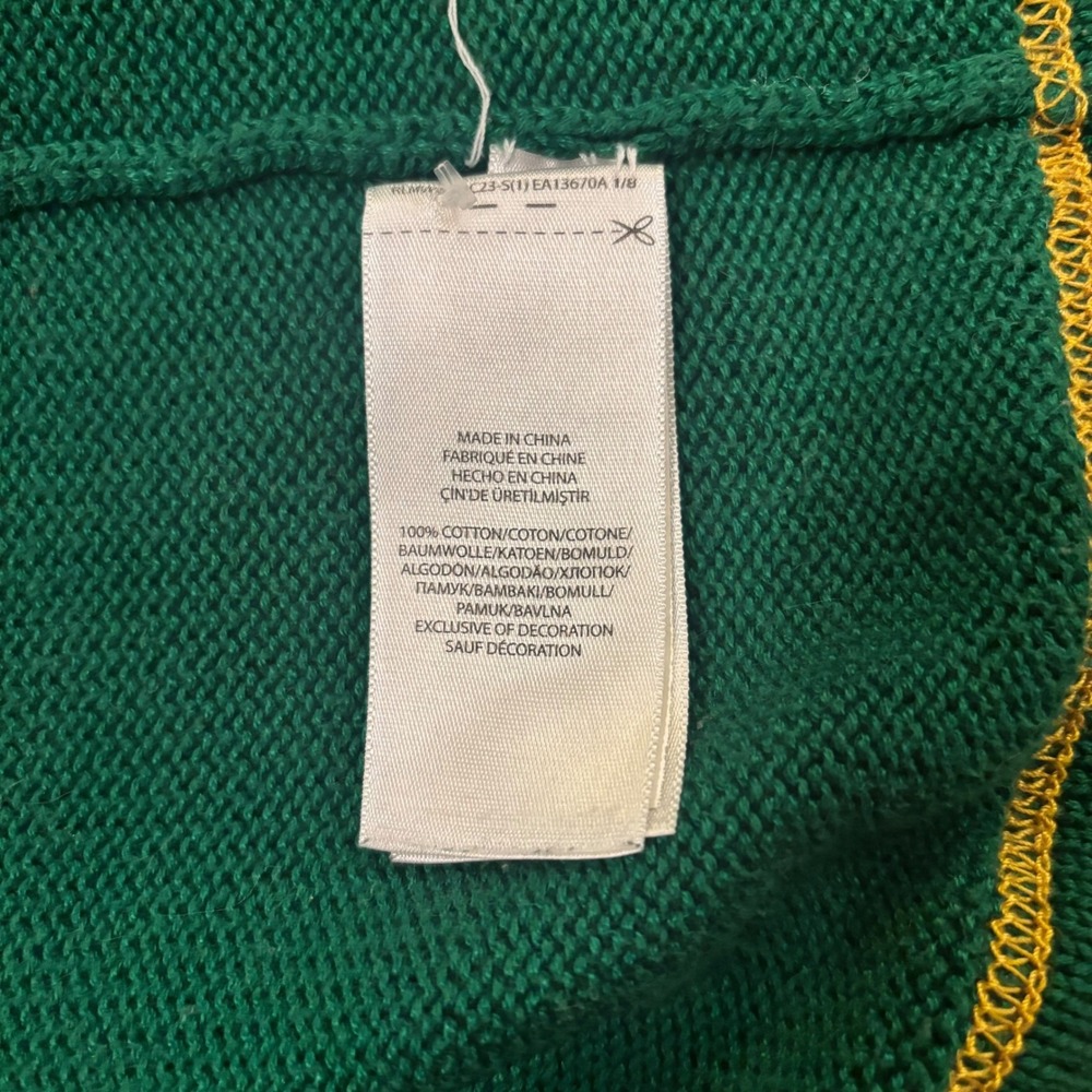 Polo Ralph Lauren Men Green Varsity Patch Shawl Cardigan Sweater 1XB Big & Tall - Picture 5 of 10